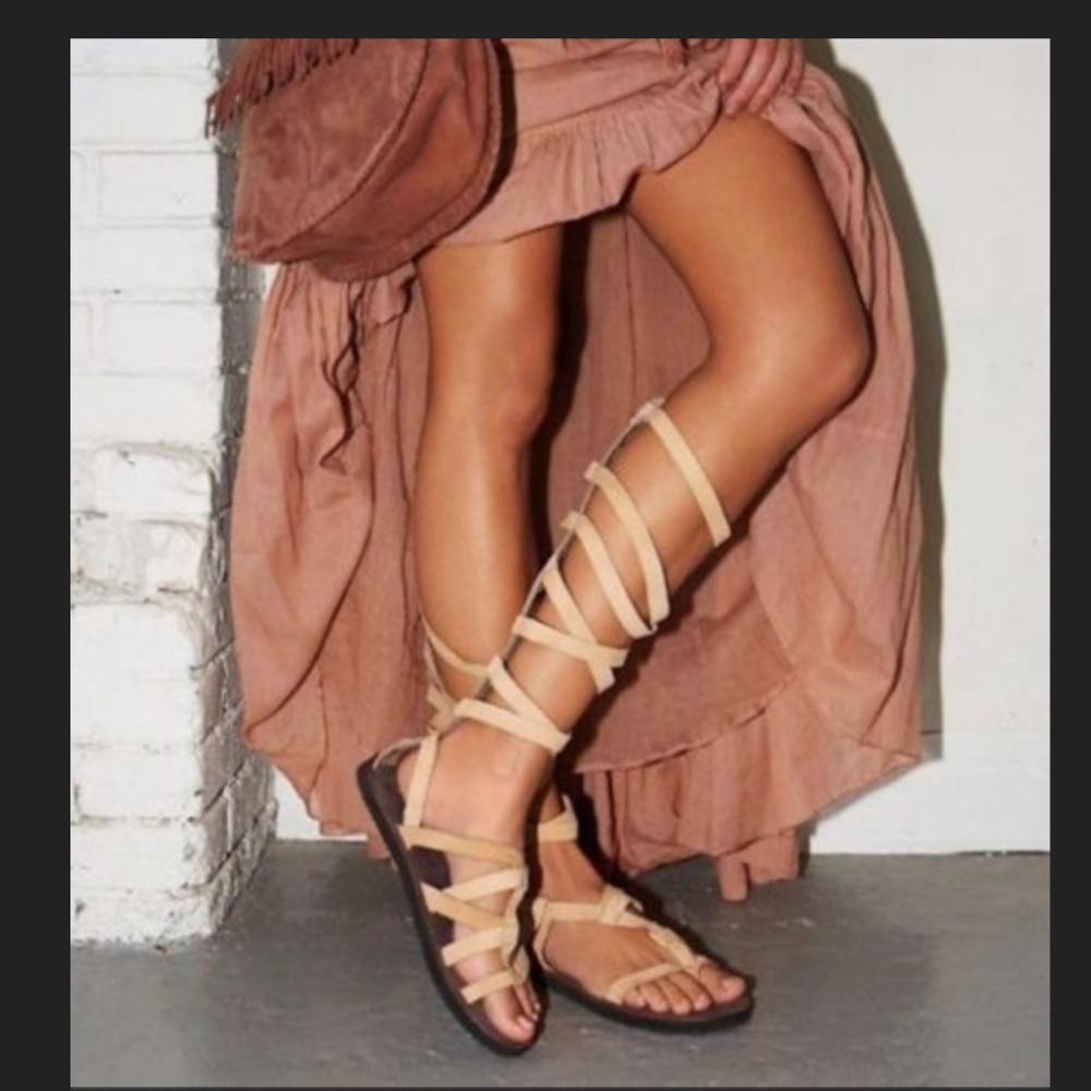 Free People Cynder Gladiator Sandals in Vachetta